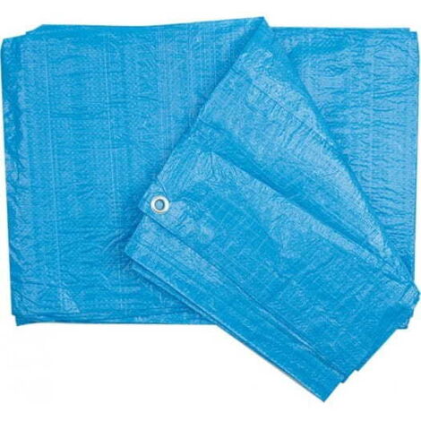 Bâche De Protection 3x5 Mètres - Imperméable 50 G/m², Couleur Bleue, Pour Jardin, Chantier, Stockage