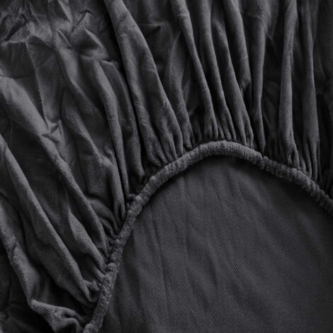 Drap housse « BEAR » 140x200+28 graphite (1/4)