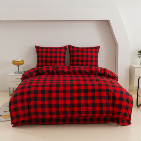 Parure de lit en coton 200x200 plaid bûcheron (1/5)