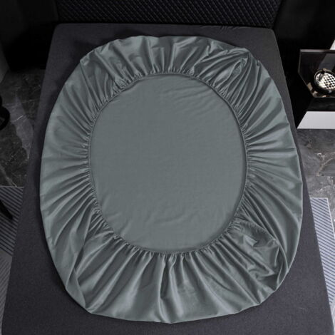 DRAP HOUSSE COTON 160x200+25 GRIS (1/3)