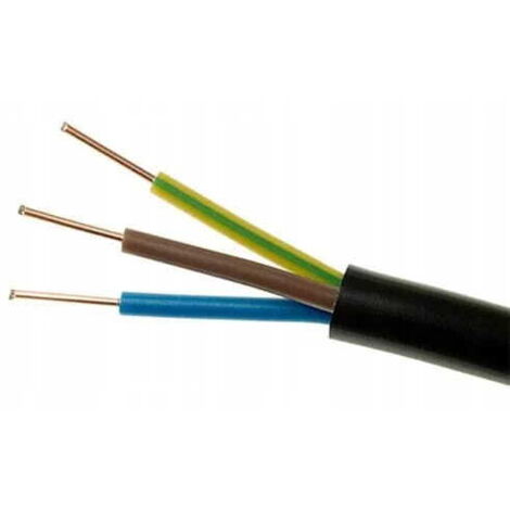 Câble D'Alimentation Extérieur NYY-J - 5x2,5 Mm² - Cuivre - Longueur Au Choix (1 Mètre Et +) - Pour Enterrement, Eau, Protection Foudre
