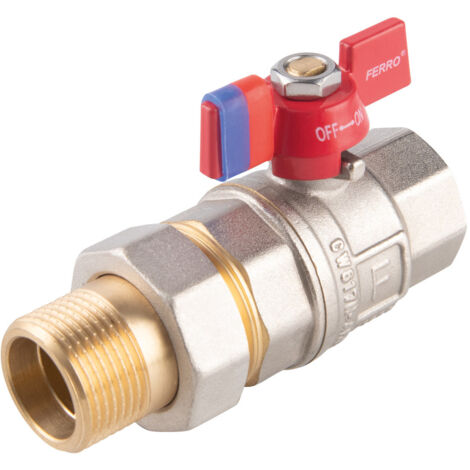 ZencQ Vanne à Boisseau Sphérique Papillon 1 Pouces MF, Robinet