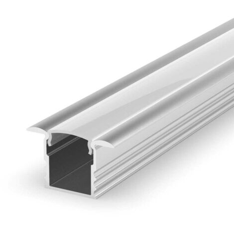 Profilé LED Aluminium Anodisé 200 Cm Avec Cache à Clip - Pour Bandes LED 16mm Philips Hue
