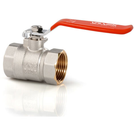 Robinet à Boisseau Sphérique Laiton 1" (DN25) - Levier Long Acier, Passage Complet - Résiste à 150°C - Pour Chauffage, Air Comprimé