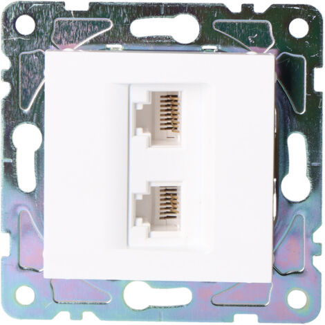 Prise RJ45/RJ11, blanche, ONNLINE GAMA