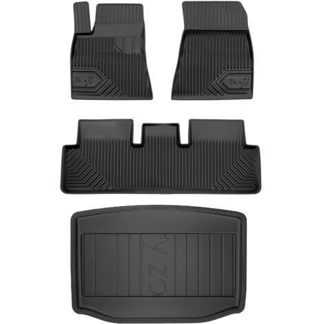Tapis De Sol Caoutchouc Sur Mesure Pour Tesla Model 3 (2017-2023) - Noir, Set De 3 Pièces Neuf