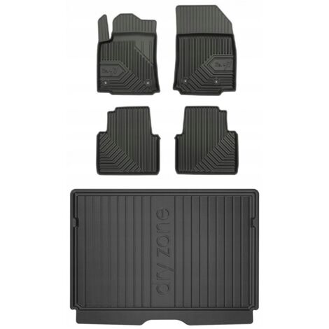 Jeu De 4 Tapis De Sol 3D Caoutchouc Pour Citroën C3 Aircross (depuis 2017) - Noir