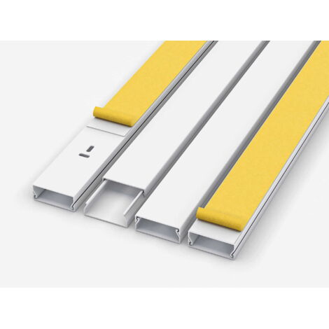 Goulotte Câble Aluminium 1m - 20x15mm, Cache-fils Intérieur/extérieur, Coupe Facile