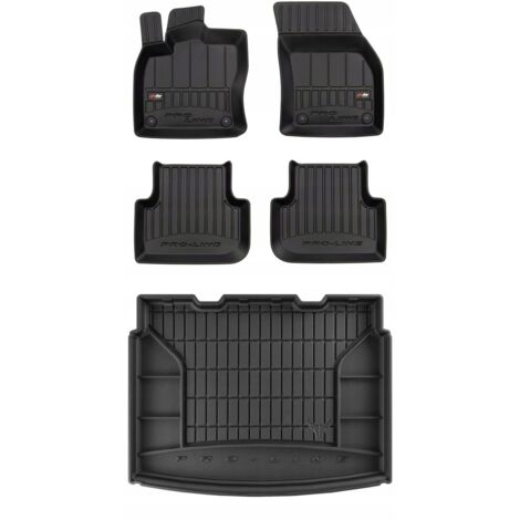 Ensemble de tapis et housses en caoutchouc 3D pour VW Tiguan Allspace 2017-2024 d