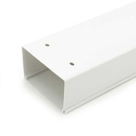 Goulotte Câble PVC Argent 30x15 Mm - Longueur 4 M (4x1 M) Avec Trous De Montage, Idéale Pour Cacher Fils Électriques Au Mur/Plafond - 11