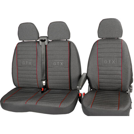 Housses De Sièges Universelles Pour Renault Master III, IV, V, VI (1994-...) - Avant - Gris Velours