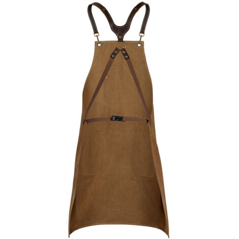 Tablier de barbecue en toile cirée Shiori 撓 avec détails en cuir (1/3)