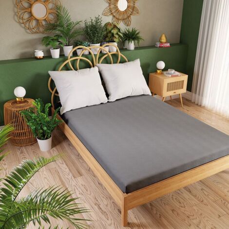 Jersey DREAMY PREMIUM - Gris chic - Drap 160x200cm (1/2)