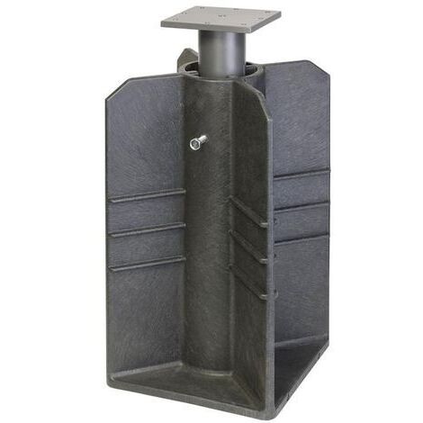 Base d'achat pour parasol IN-GROUND 30x30 cm PLATINUM noir Homms (1/5)