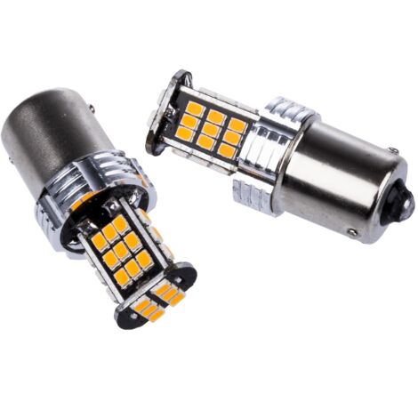Ampoules LED PY21W Orange Canbus Pour Clignotants Avant Nissan Primastar - Lot De 2, 12V, 1500 Lm