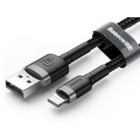 Câble Lightning USB Baseus pour iPhone 2,4 A 1 m Noir (1/5)