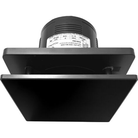 Ventilateur de salle de bain hygrostat 100mm – Débit d'air 80 m³/h – Panneau en verre trempé – Installation murale ou plafond - HOK 100 H