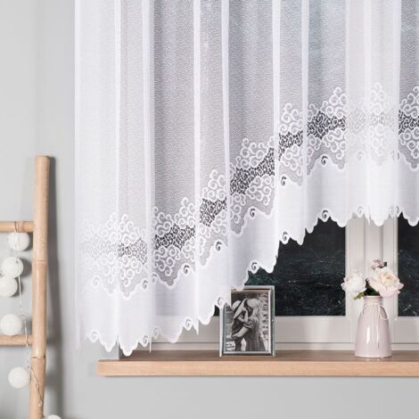 Tissu jacquard en coton - imprimé fleuri - noir et blanc – So Tissus