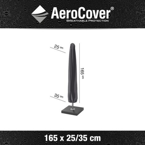 Housse de parasol de jardin 7982 Ø25-35x165 AeroCover anthracite Homms (1/5)