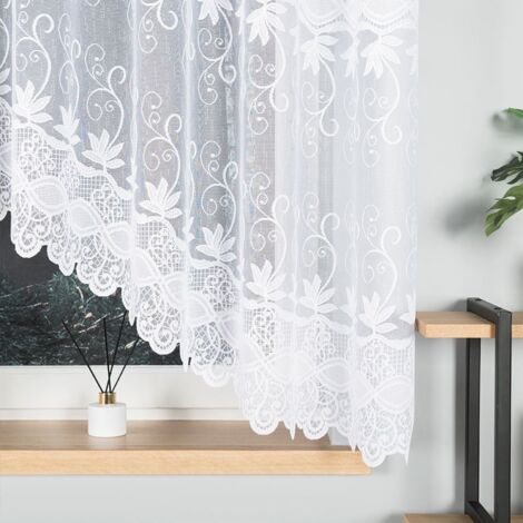 Tssu Jacquard Blanc mprmés Fleurs