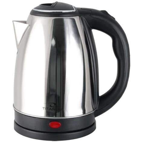 Bouilloire électrique 1,8L TKK102S – Acier inoxydable gris – 1800W – Base rotative 360° – Protection contre ébullition à sec – Esperanza