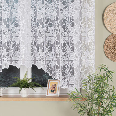 Jacquard Blanc à Motifs Fleuris - Prêt à Nouer, Neuf