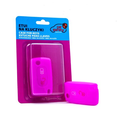 Housse Silicone Pour Clé Citroën C1 C2 C3 C4 C5 - 2 Boutons, Blanc - Protection Des Boutons, Pas De Remplacement Coque