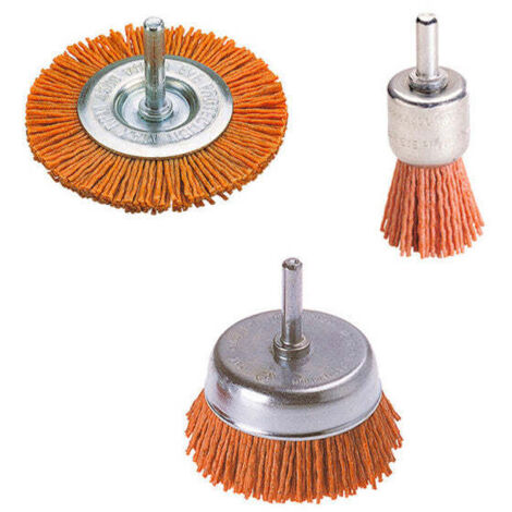 Ensemble de brosses métalliques Wolfcraft - Fil recouvert de nylon [3 pièces]