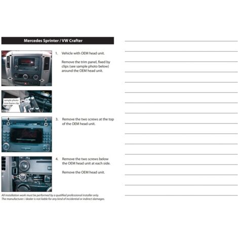 Cadre radio 2 ISO Mercedes A,B - classe 2004-, Vito, Viano 2006- (1/3)