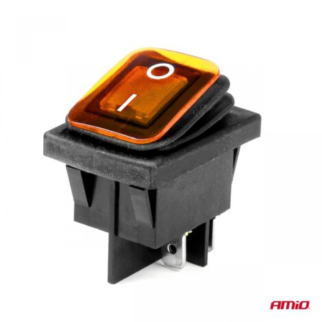 Interrupteur rectangulaire lumineux AMIO-03091 (1/4)