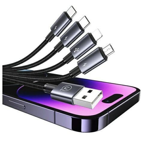 Câble USB 4 en 1 USB-C/Lightning/Micro USB 15 W 1,2 m USAMS (1/5)