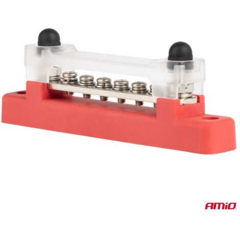 Barre omnibus de distribution de terre plus M6 12 V - 48 V 150 A AMIO-03810 (1/2)