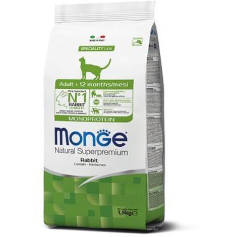Monge Cat Adult Monoprotéine au Lapin 1,5 kg