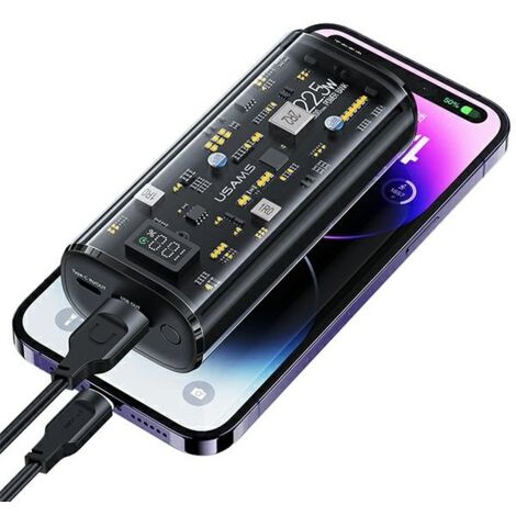 Batterie externe 9000 mAh USAMS PD 20 W QC3.0+PD double port blanc (1/5)