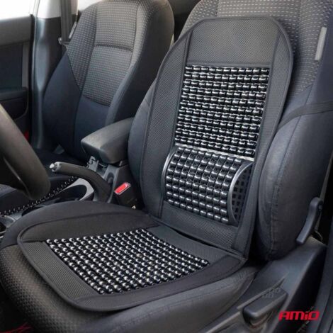 Tapis de siège perlé avec support dorsal pour voiture AMIO-03642 (1/5)
