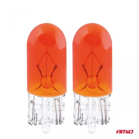 Ampoules halogènes T10 W5W W2.1x9.5d 12V, lot de 2, AMIO-03347 (1/4)