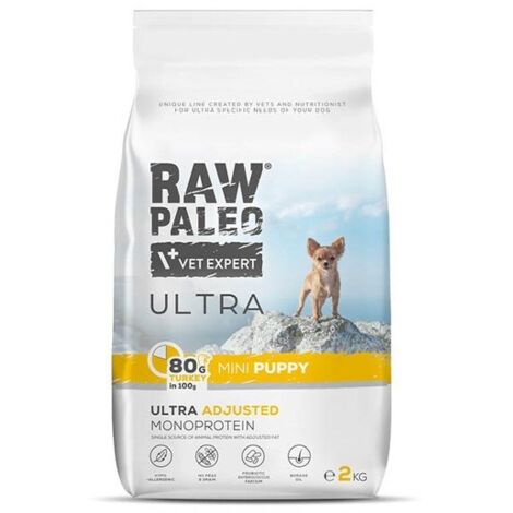 RAW PALEO Ultra Mini Puppy Turkey - croquettes pour chiots - 2 kg (1/3)
