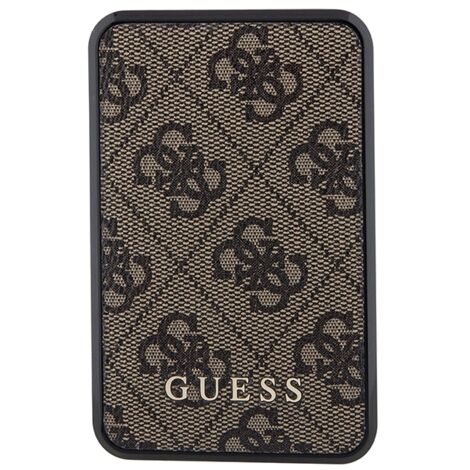 Batterie externe 10 000 mAh Guess 18 W 4G en cuir marron