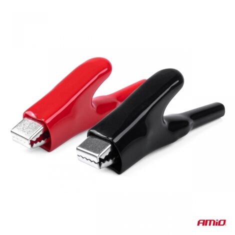 Pinces crocodiles pour pinces de batterie 25A AMIO-03046 (1/5)