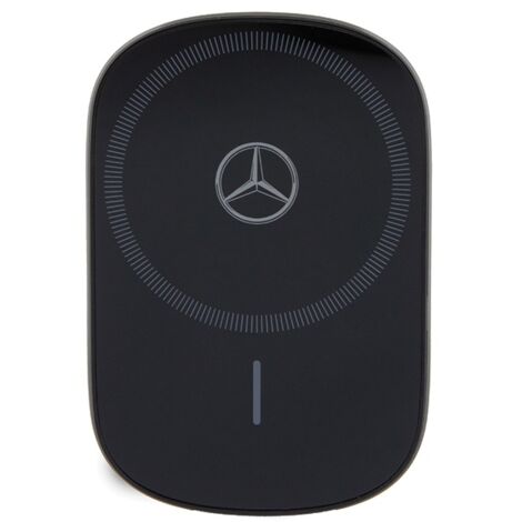 Support inductif MagSafe 15W pour calandre Mercedes – Charge rapide 15W – Design élégant noir et argent – Montage flexible sur grille ou pare-brise