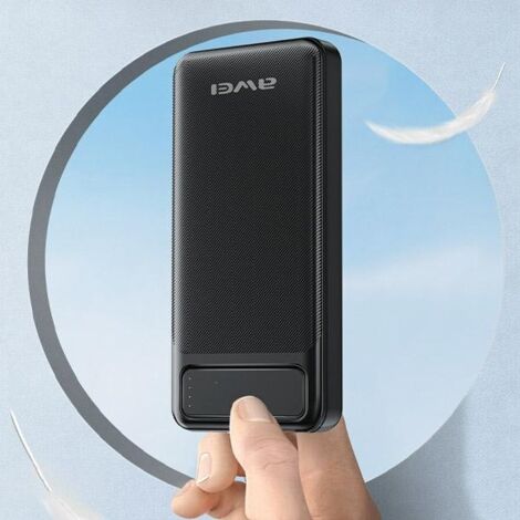 Batterie externe AWEI P5K 10 000 mAh 2,1 A 2 ports USB Noir (1/4)
