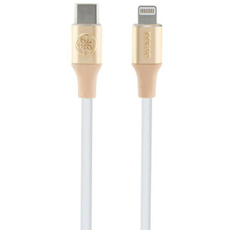 Câble Guess USB-C vers Lightning 1,5 m Charge rapide Or (1/2)