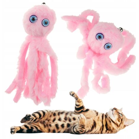 OUOZZZ Lot de 5 peluches en forme de chat pour enfants - Avec maison de chat - Doux - Petits chats - Jouet en peluche - Décoration de fête d'anniversaire