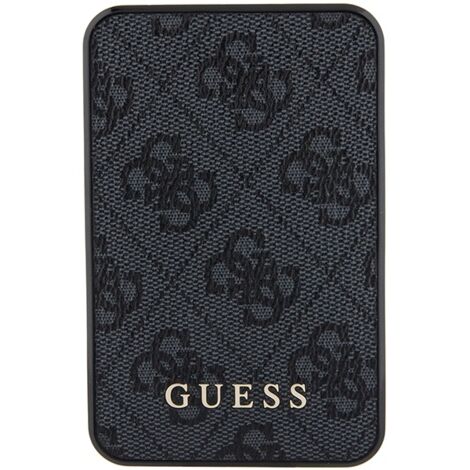 Powerbank 15 W Guess 5000 mAh 4G Cuir Logo Métal Noir (1/4)
