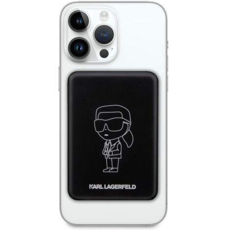 Batterie externe inductive Karl Lagerfeld MagSafe noire 5 W (1/4)