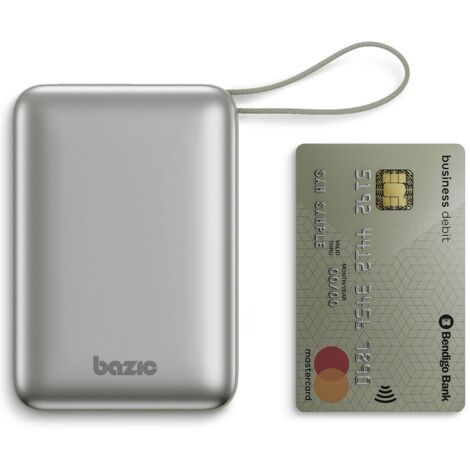 Batterie externe 4 en 1 Bazic Fusion Mini 20 000 mAh avec câble USB-C/Lightning gris (1/5)
