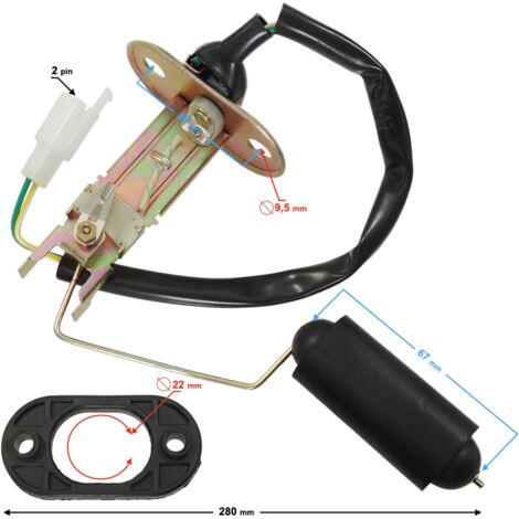 KAOLALI Capteur de Niveau de Carburant, Bateau Capteur de Niveau d'eau en Acier Inoxydable Unité d'envoi de Réservoir de Carburant 900 mm 0-190 ohms Pour Camping-Cars, Bateaux, Camion, Voitures