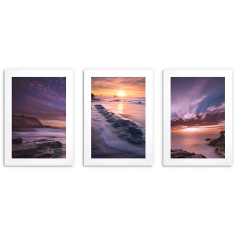 Affiches murales pour le salon, la chambre, le coucher du soleil 3x 50x70 (1/5)