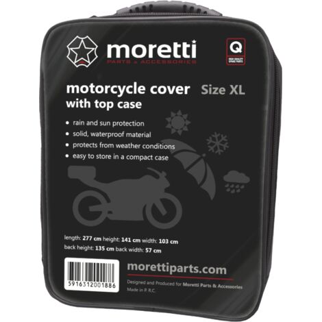 Housse de moto avec top case taille XL Moretti (1/5)
