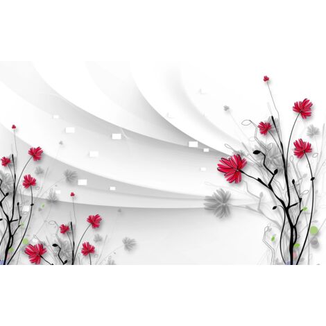 Tapis magnétique pour cache-radiateur, Fleurs, image 3D, 60x100cm
